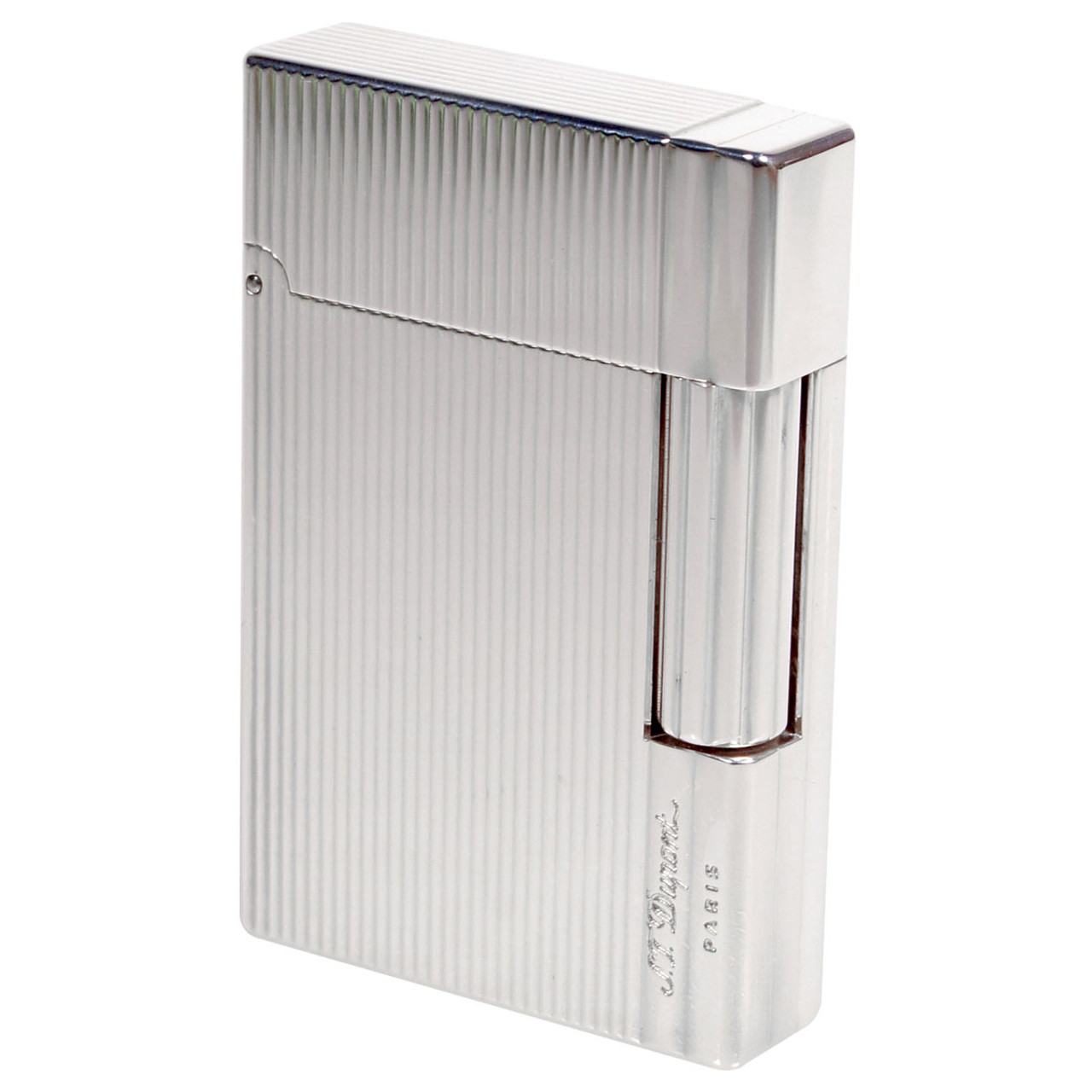 S.T. Dupont Ligne Gatsby Silver Lighter Vertical Lines