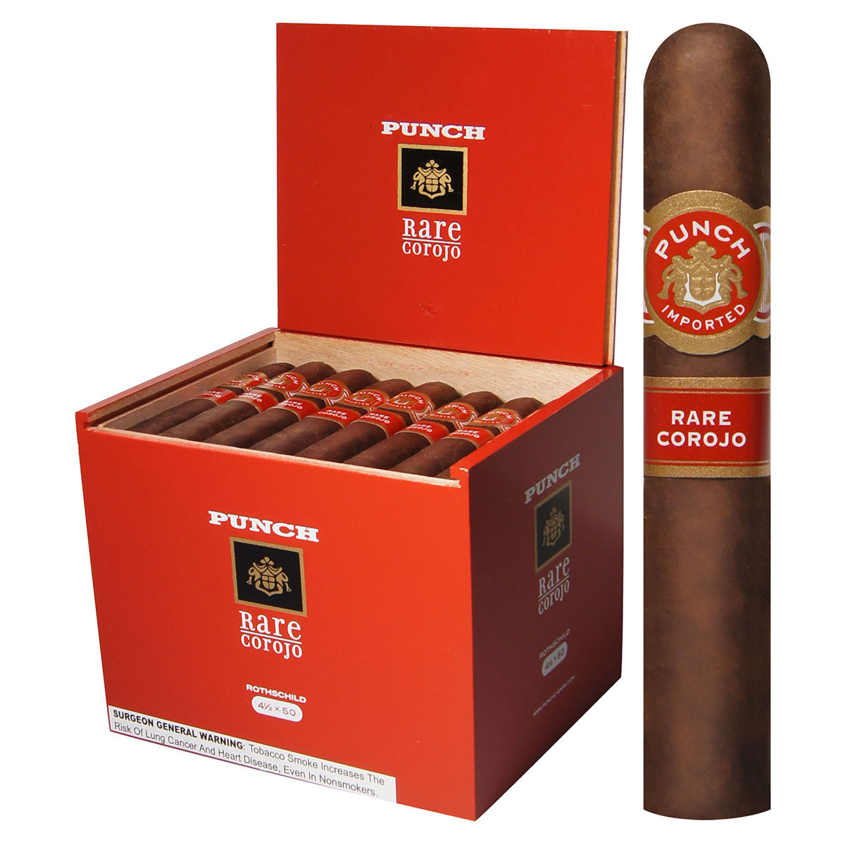 Punch Rare Corojo Rothschild Robusto Cigar - CUBAN CRAFTERS