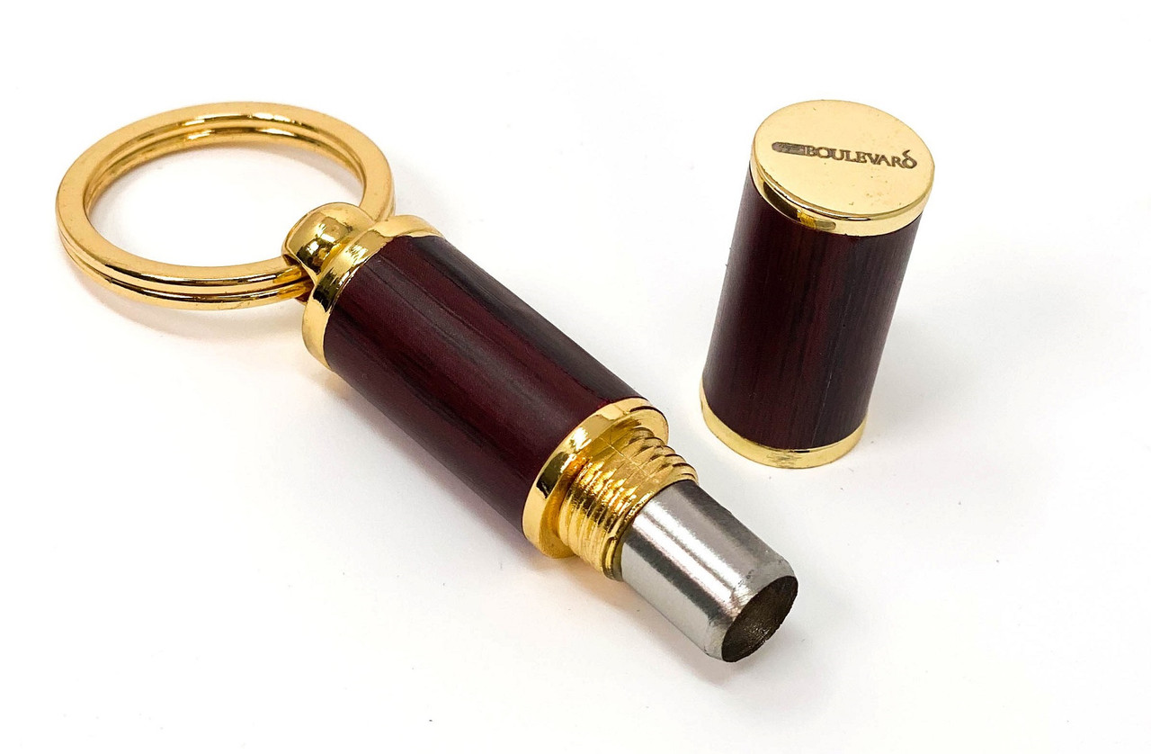 Ghurka Brass Key Ring, Black Leather Key Ring