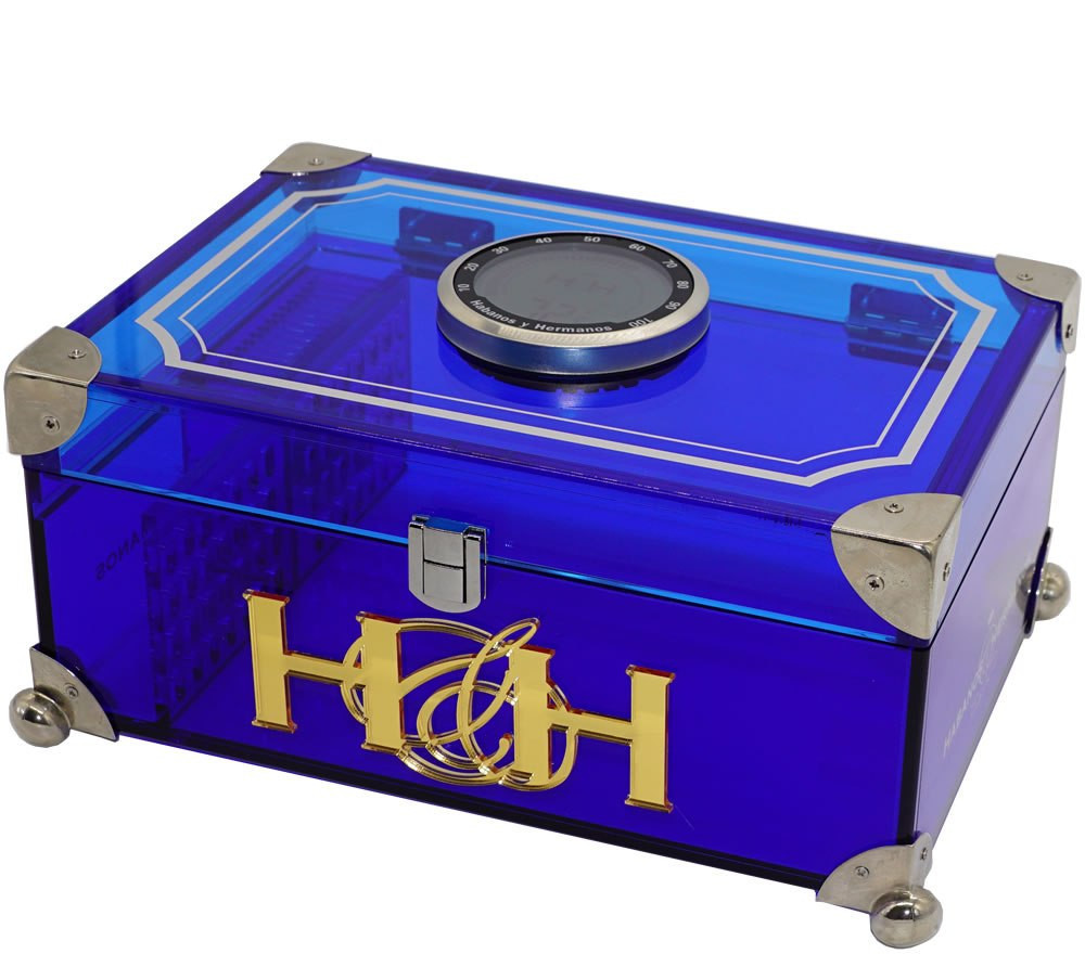 The SMOKED GRAY Acrylic Humidor Cigars Crafters