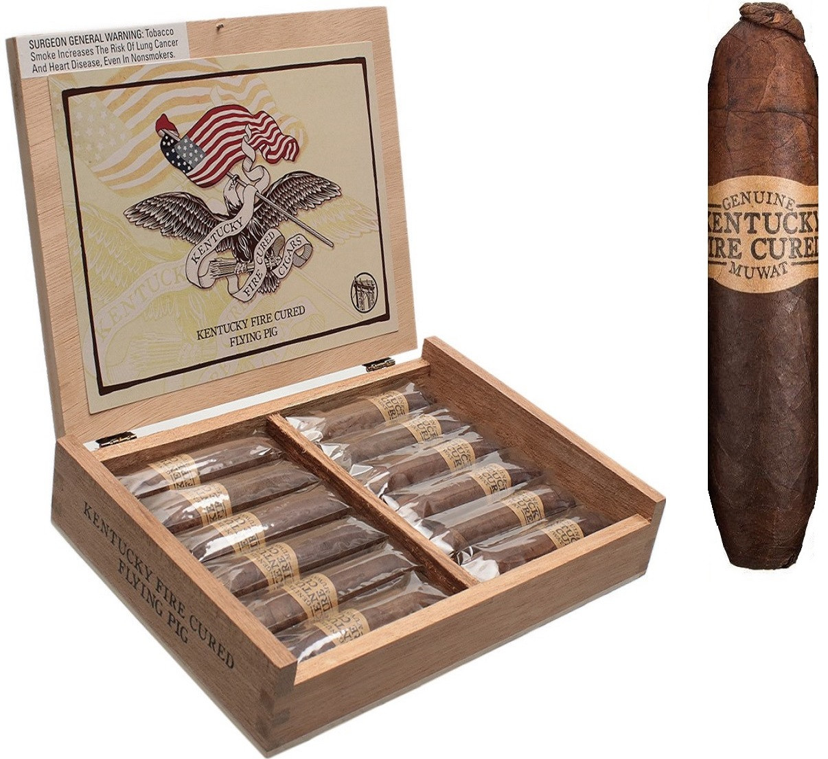 Kentucky Fire Cured FLYING PIG 3 15/16 X 60 (MUWAT Cigars)