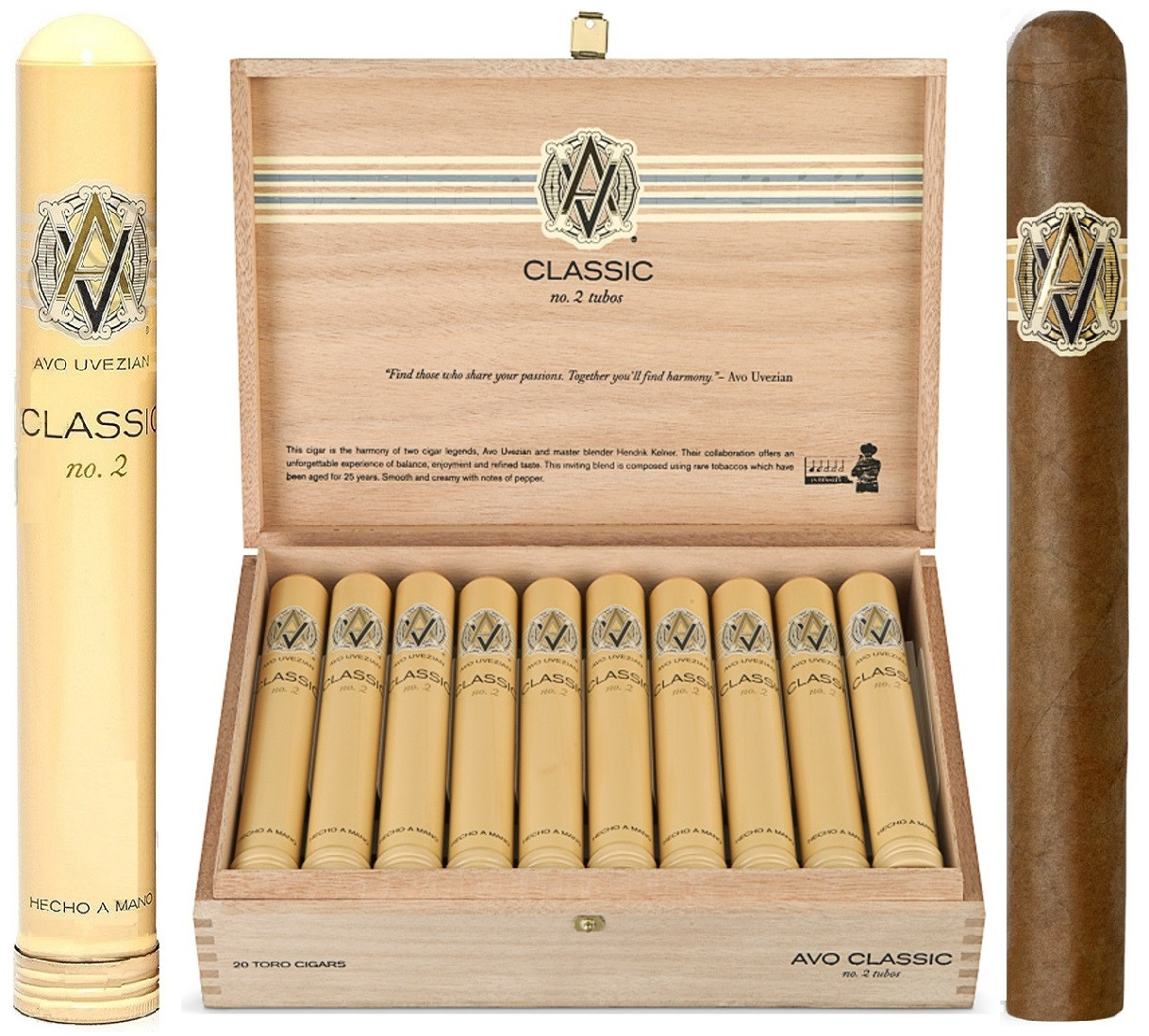 AVO Classic No.2 Tubos 6 X 50 Cigars - Cigars Crafters