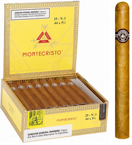 Montecristo NO. 3  44 X 5½ Cigars