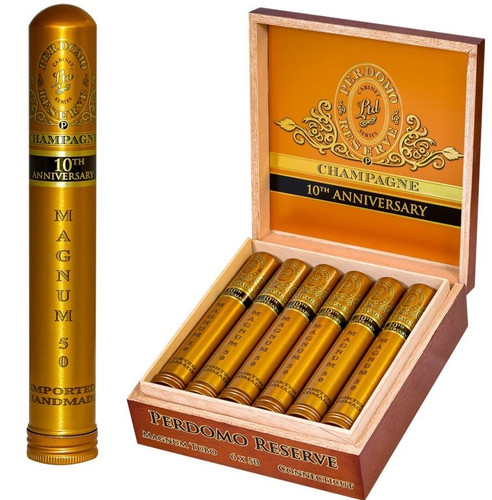Perdomo Reserve 10th Anniversary CHAMPAGNE MAGNUM 50 Tubo 6 X 50 