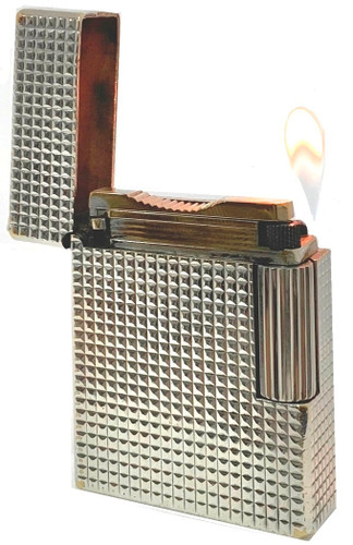 S.t. Dupont Authentic 70-80' Ligned 1 (Pre-Owned) Lighter Vintage -SILVER