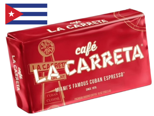 CUBAN CAFE LA CARRETA COFFEE GROUND Pack of 10 Oz