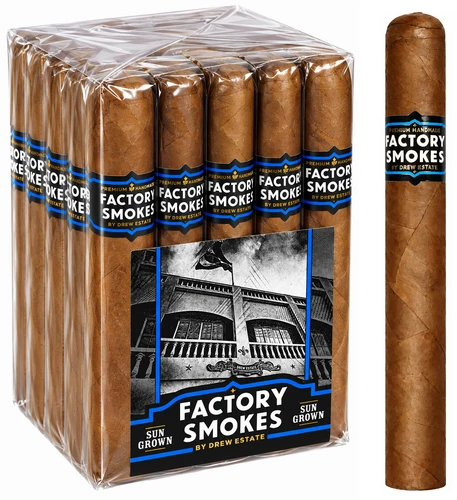 Factory Smokes Sun Grown TORO 6 X 52 Cigars. Bundle of 25
