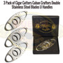 Double Stainless Steel Blades Cigar Cutter (3 Pack)