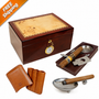 Combo Cultura (100 Cigars Humidor, Cigar Leather Case, Table Top Cigar Cutter, Ashtray)
