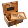 One World Cigar Humidor with Antique Map Veneer for 100 cigars