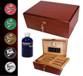 Combo Don Kiki Red, Green, White or Brown and Clasico Rojo Humidor for 100 Cigars and Humsol