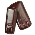 Fine Cigar Case Sienna Bordeaux Leather 2 Fingers