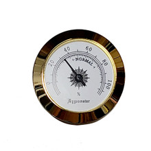 Brass Humidor Silver Hygrometers for Humidors - Large Analog Hygrometer