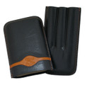 3 Finger Cigar Cases Turino Sport Black Saddle Leather