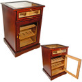 Cuban Crafters WINE and CIGARS Cabinet Humidor End Table Humidor