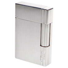 St Dupont Gatsby Silver Lighter Vertical Lines - CUBAN CRAFTERS