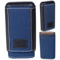 Isla Azul Pocket Humidors Hard Cigar Case Black Blue 3 Cigars