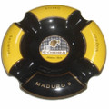  Ashtrays COHIBA BLACK MADURO Porcelain with Four Wide Grooves