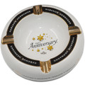 Cigars Ashtrays HAPPY ANNIVERSARY White Porcelain with Golden Grooves