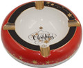 Ashtrays MERRY CHRISTMAS  White Porcelain with Golden Grooves