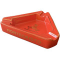 Ashtrays MONTECRISTO RED Porcelain with Tree Wide Grooves