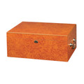 "TUSCANY" Light Maple Burl Desktop Humidor for 100 Cigars