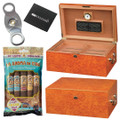 La Aroma De Cuba Combo (Humidor, Pack of 5 cigars & Perfect cigars cutter) 