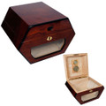 Best Cigar Humidor - Cuban Crafters Unique Rueda Rosewood - Spanish Cedar Interior - Holds 60 Cigars