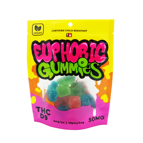 Euphoric D9 5mg - Mixed Fruit Gummies - 10 Count