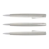 A sleek collection of Lamy Studio Pens in a silver finish, featuring a streamlined design and polished metal accents.