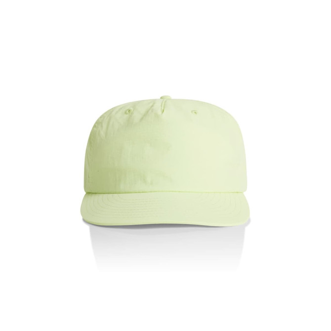 A pale green cap with a relaxed fit and a logo on the front.