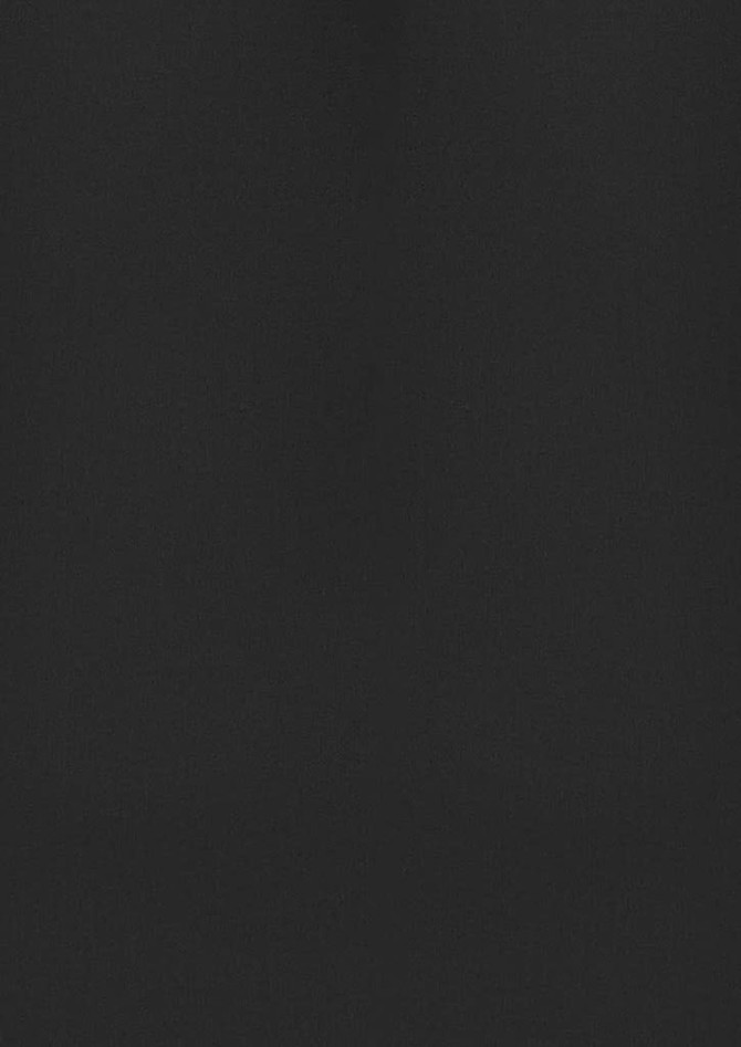 A plain black short sleeve shirt with a simple design and a logo or branding element.