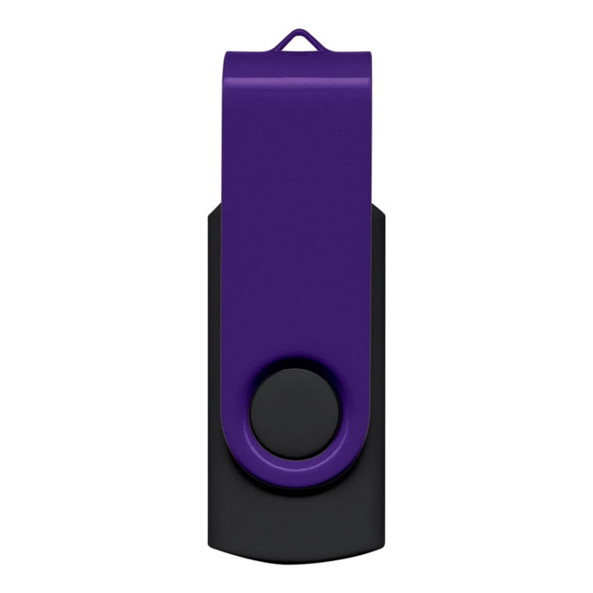 A Helix 8GB Flash Drive in a sleek design featuring a purple and black color scheme.