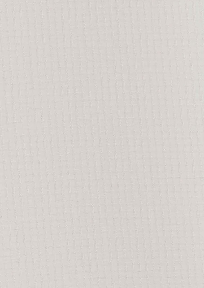 A white, textured fabric with a grid pattern suitable for a button-up shirt.