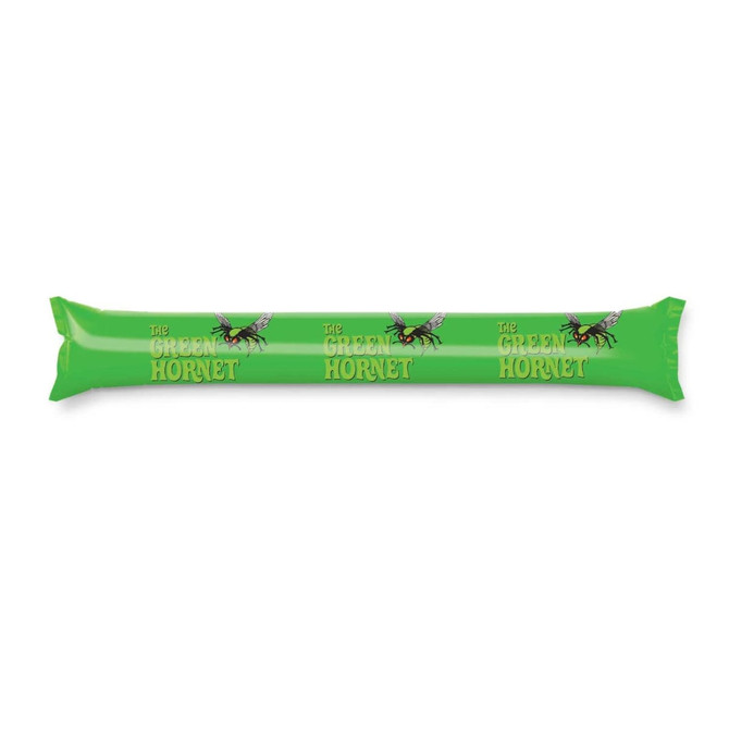 A green inflatable noisemaker featuring the text "The Green Hornet" and images of hornets.