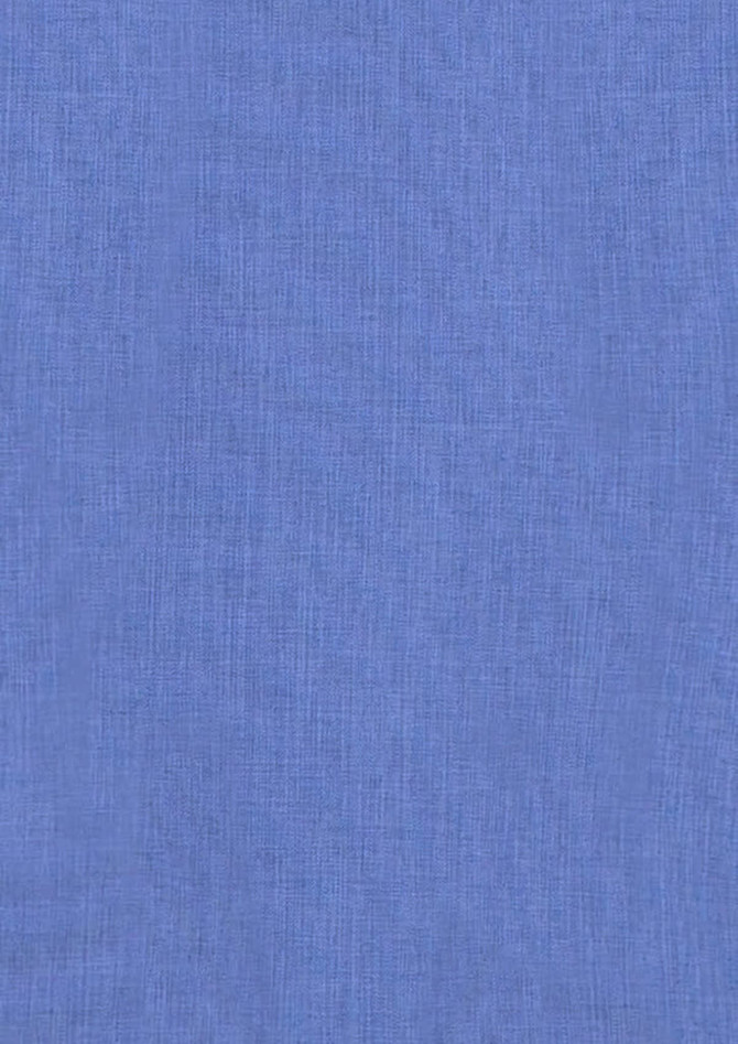 A women's 3/4 sleeve shirt in a soft blue fabric with a textured appearance. It features a logo on the design.