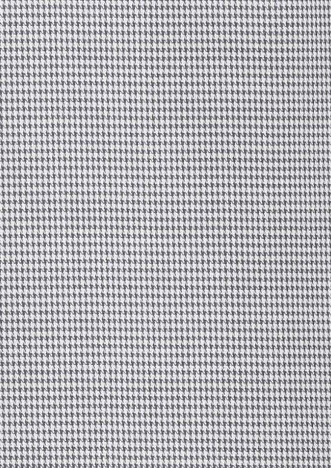 A textured fabric in a black and white houndstooth pattern, showcasing a classic design.