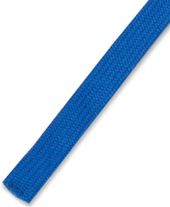 A blue drawcord product, featuring a textured fabric design, suitable for clothing accessories.