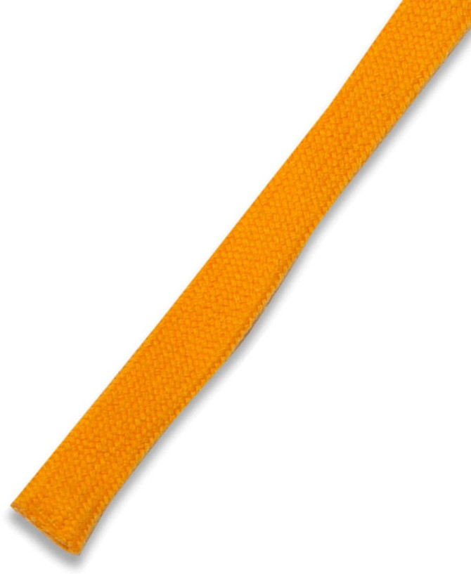 An orange drawcord with a textured surface, ideal for various clothing accessories.