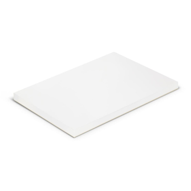 A7 note pad with 50 white leaves and a simple design, featuring a logo on the cover.