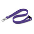 A purple silicone lanyard with a clip and a detachable buckle. It has a smooth, flexible design.