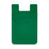 A green dual silicone phone wallet with a simple, smooth design and a subtle wave pattern.
