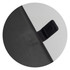 A black portfolio with a smooth textured surface and a small, attached flap. It features a logo.