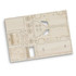 A wooden model kit of a van, featuring precision-cut pieces with a light wood finish. Includes a branding logo.
