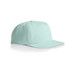 A mint green cap with a flat brim and a logo on the front. The cap has no embellishments or designs.