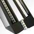 A close-up of a black 600x900 insertable A-frame sign showcasing the hinging mechanism and insert slots.