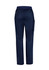 Navy women's scrub pants featuring a straight leg design and a side pocket, with a logo on the back.