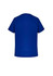 A blue men's scrub top with short sleeves and a simple design. The back view shows a smooth, unadorned surface.