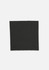 A square swatch of dark grey fabric with a textured finish, featuring a zigzag edge. It has a logo in the corner.