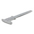 A Vernier caliper in a light gray color with measurement markings for precise measurements.